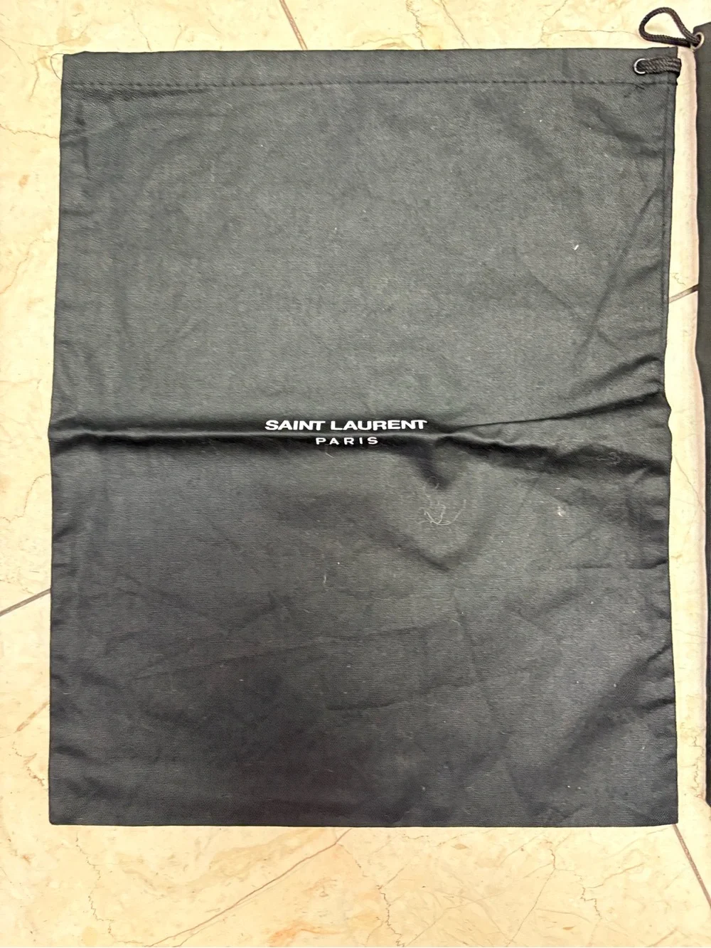 Saint Laurent Black Dust Bags with White Logo - Pair